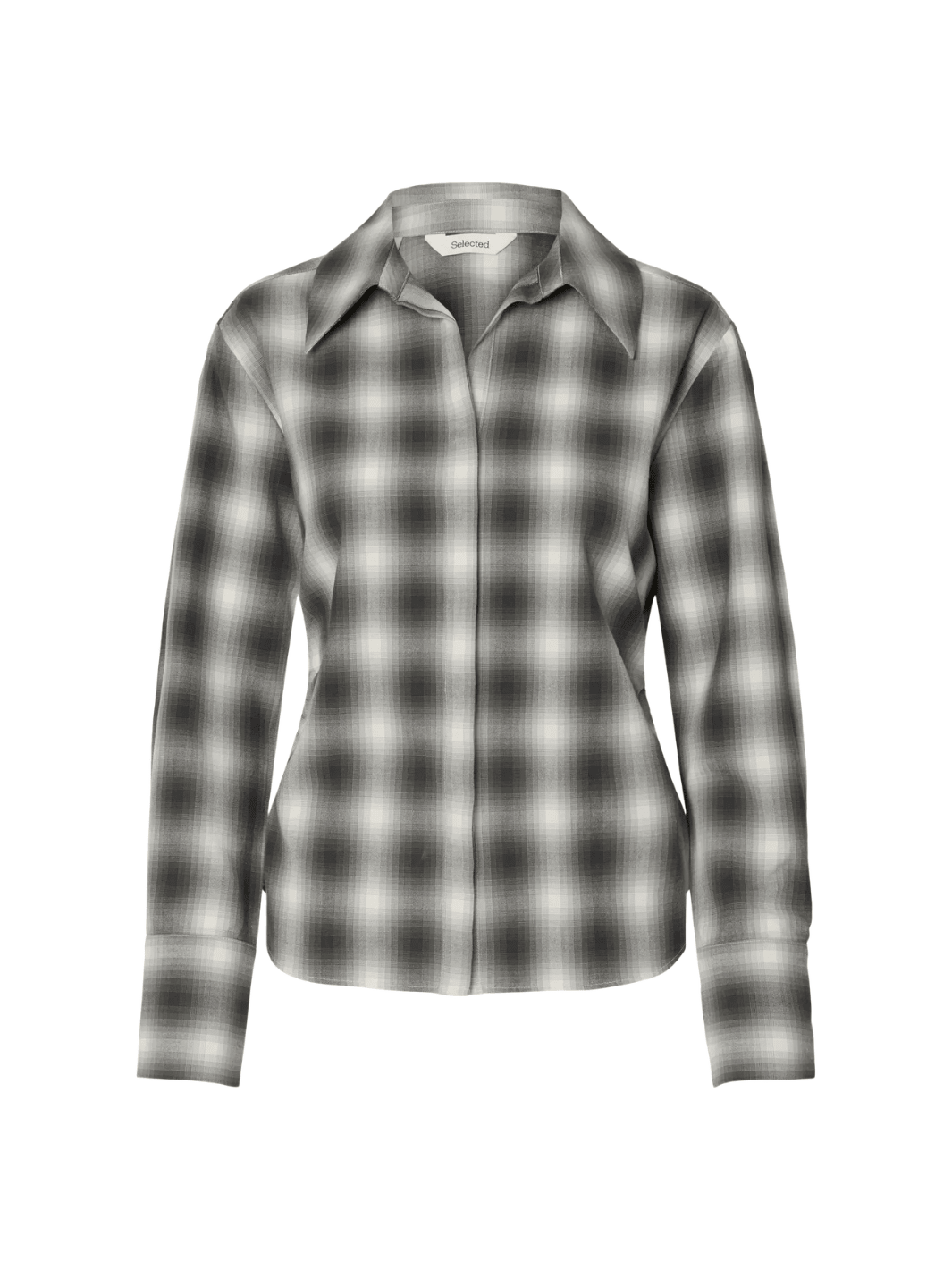 Selected Grå Ternet Skjorte 34/XS Selected