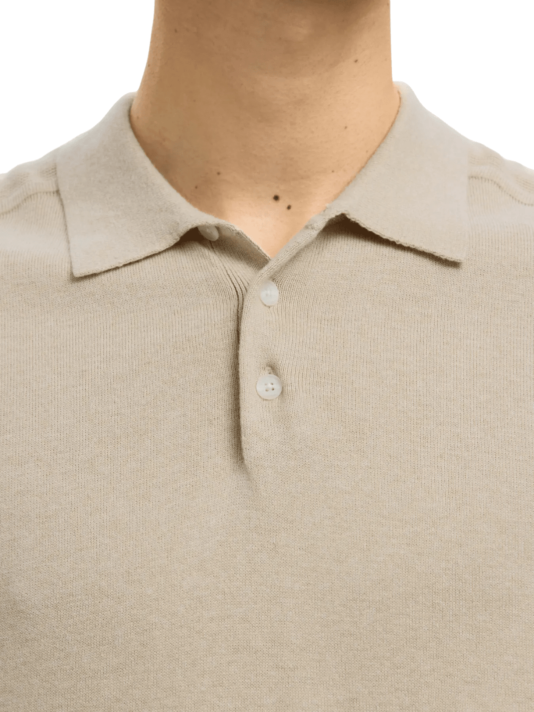 Selected Homme Beige Strik Polo Beige Selected
