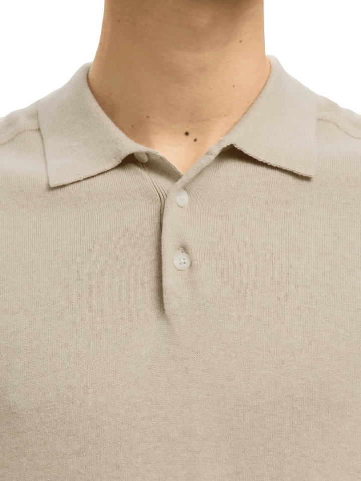 Selected Homme Beige Strik Polo Beige Selected