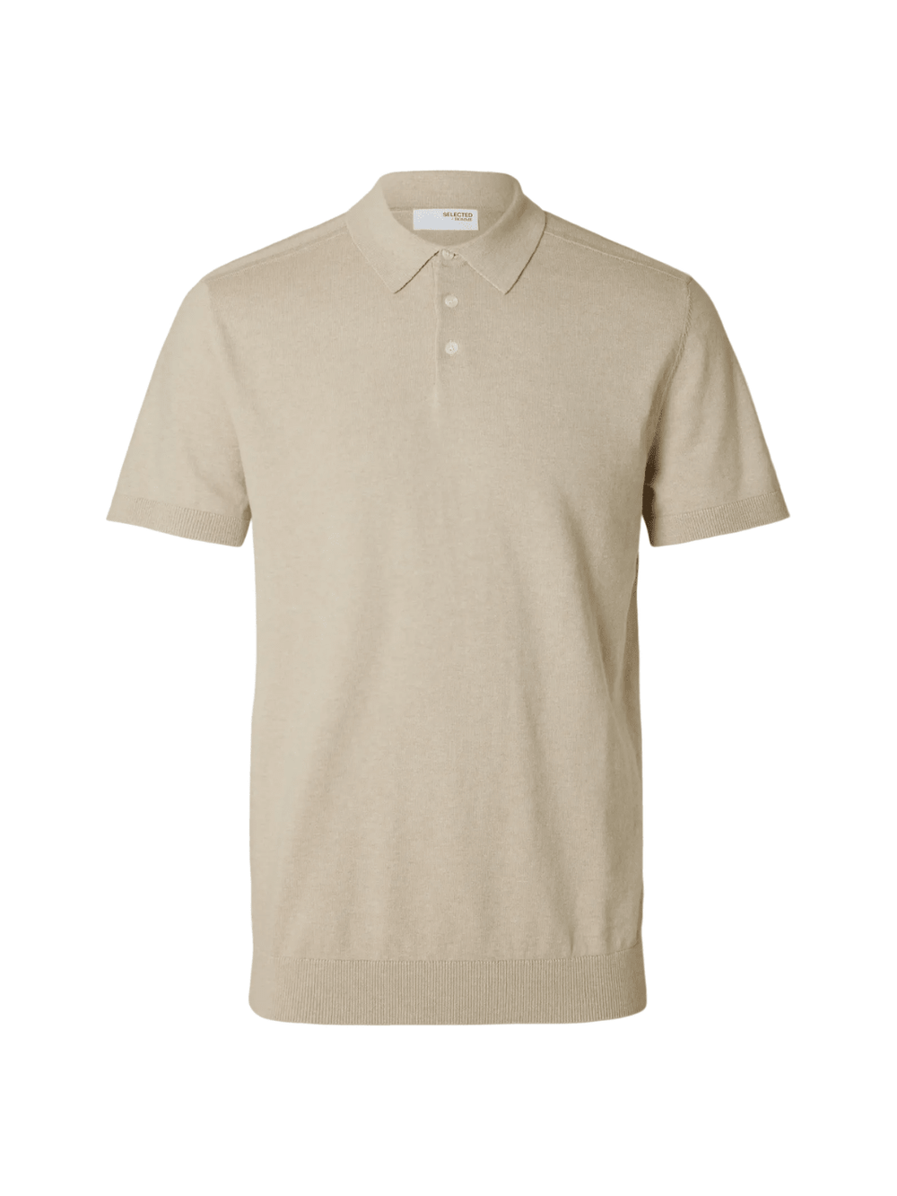 Selected Homme Beige Strik Polo Beige Selected