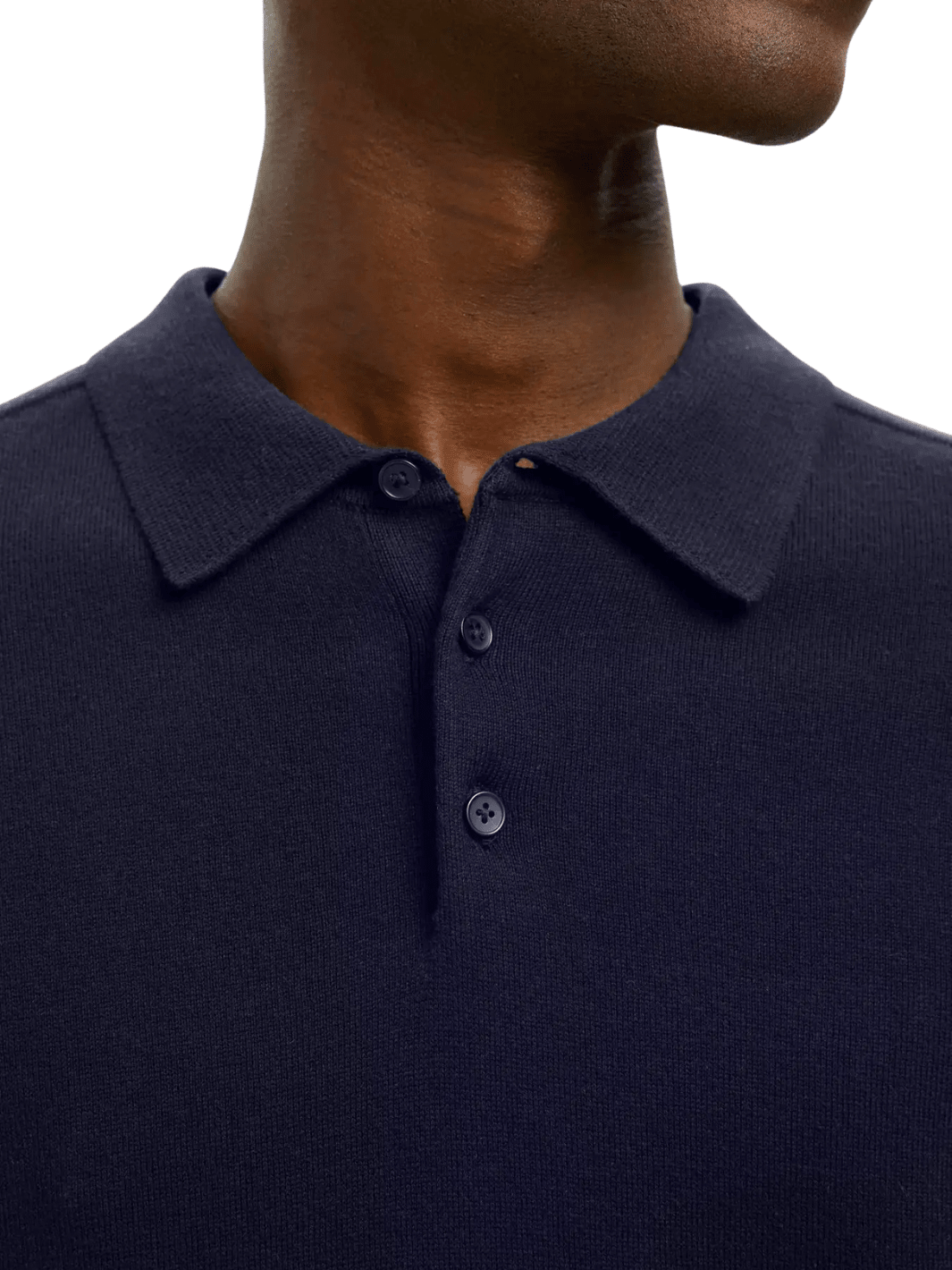Selected Homme Mørkeblå Strik Polo Mørkeblå Selected