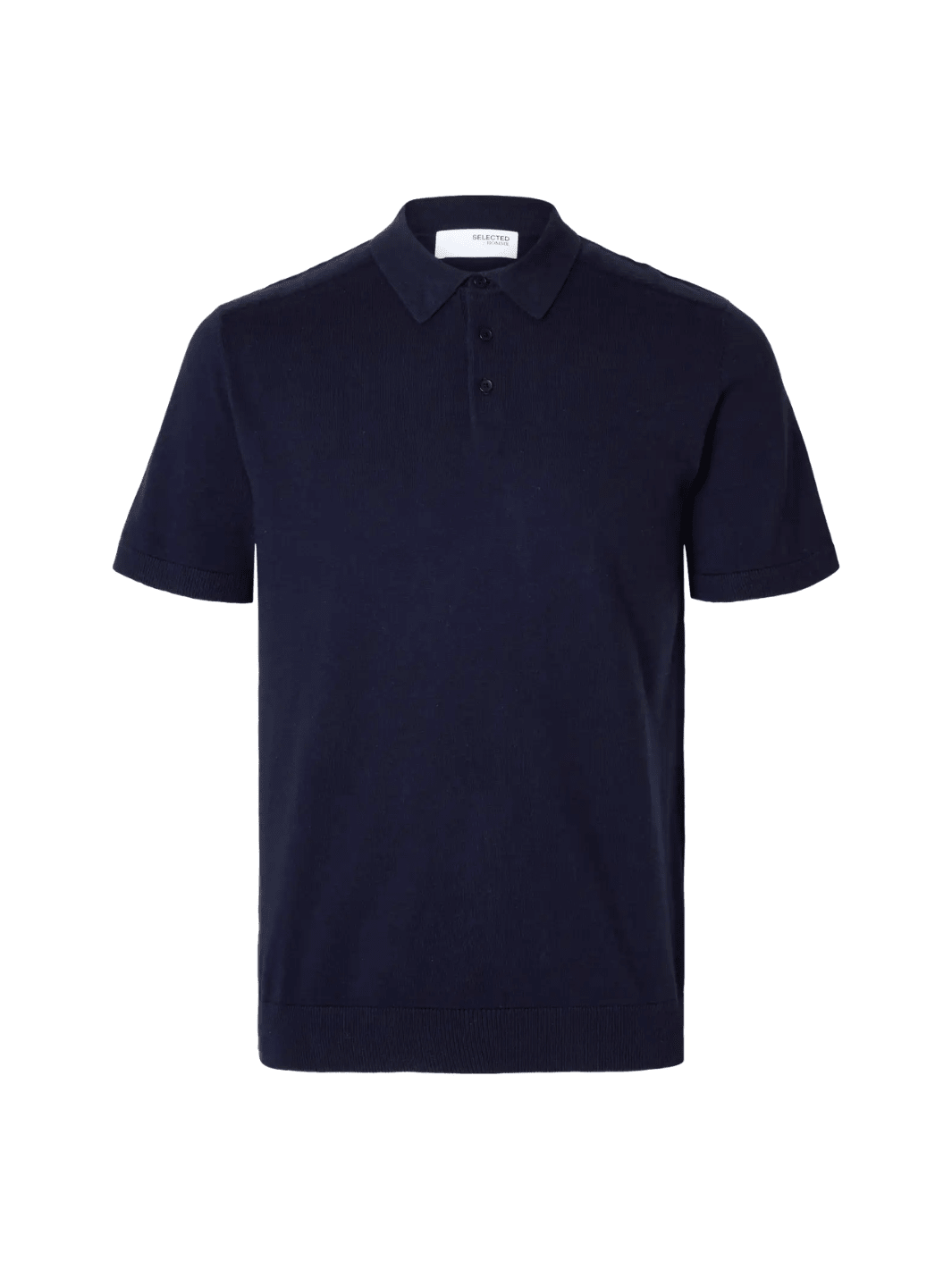 Selected Homme Mørkeblå Strik Polo Mørkeblå Selected
