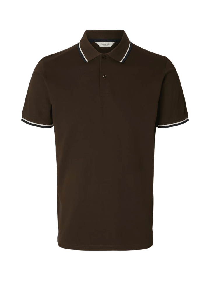 Selected Homme Mørkebrun Atlas Sport Polo mørkebrun Selected