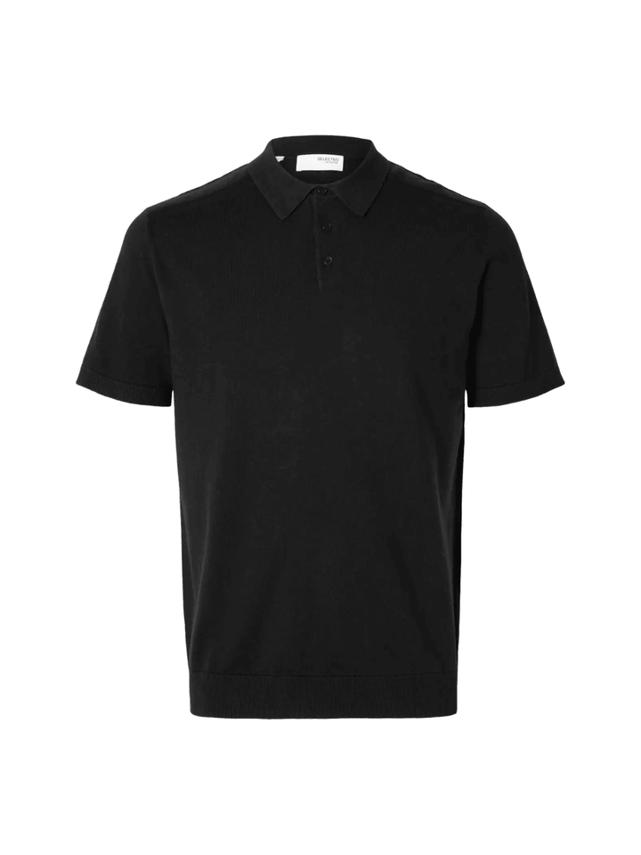 Selected Homme Sort Strik Polo Sort Selected