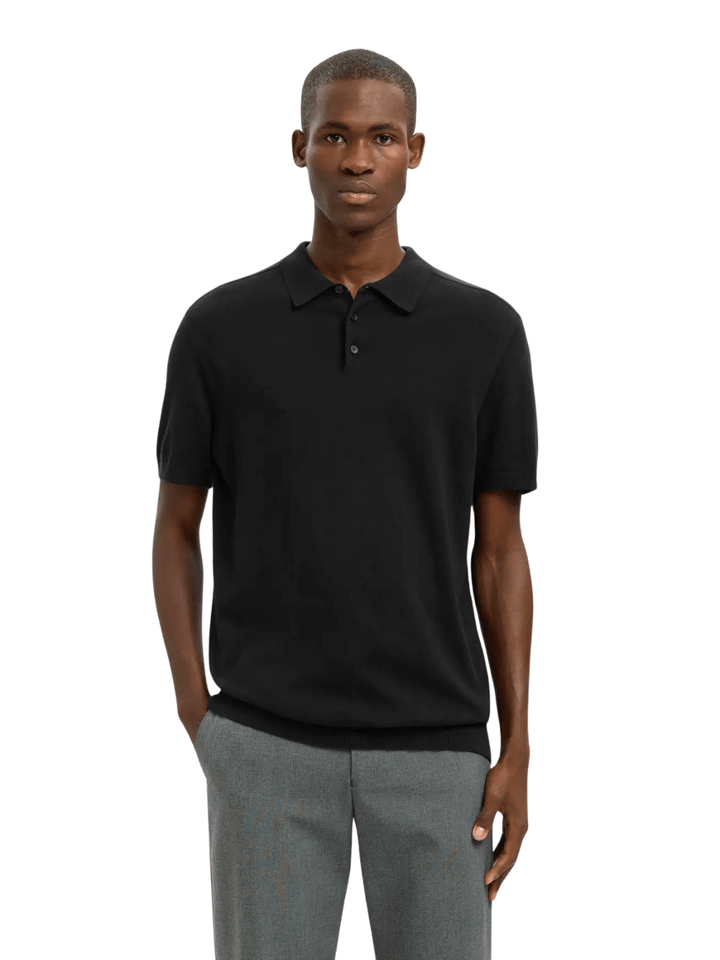Selected Homme Sort Strik Polo Sort Selected