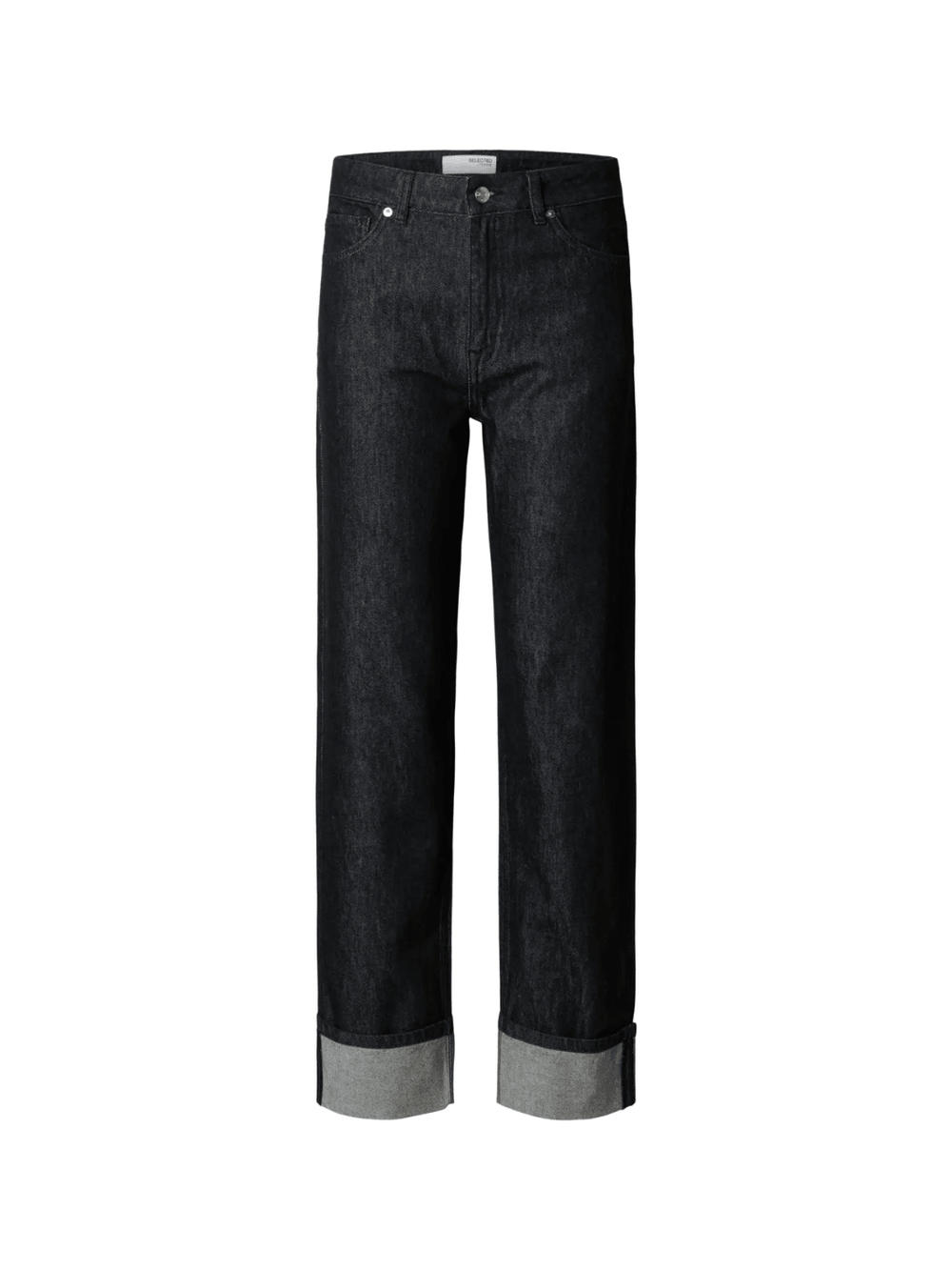 Selected Sorte Straight Denim Jeans Til Damer 25/32 Selected