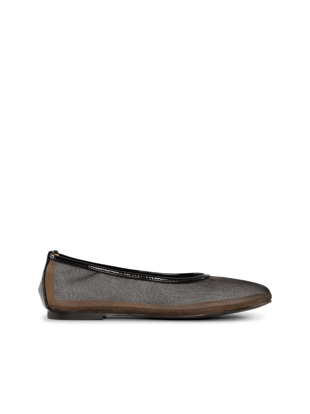 Shoe Biz Copenhagen Pomona Close ballerina i sort transparent mesh