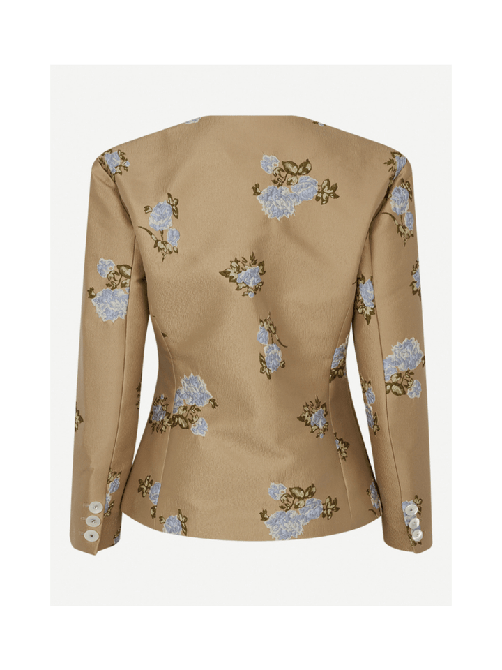 Skinnende Beige Mønstret Fabia Custommade Blazer 34/XS Custommade