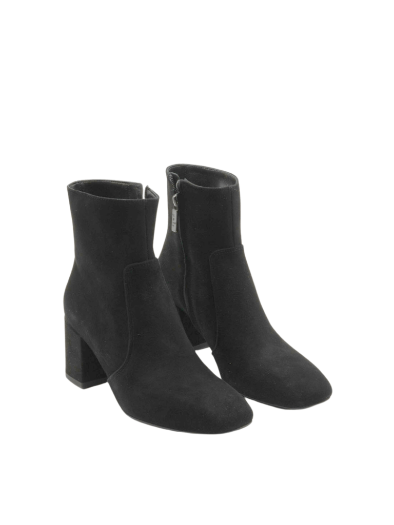 Sort Apair Blanche Halvstøvle I Ruskind Med 7cm Hæl 35 Apair