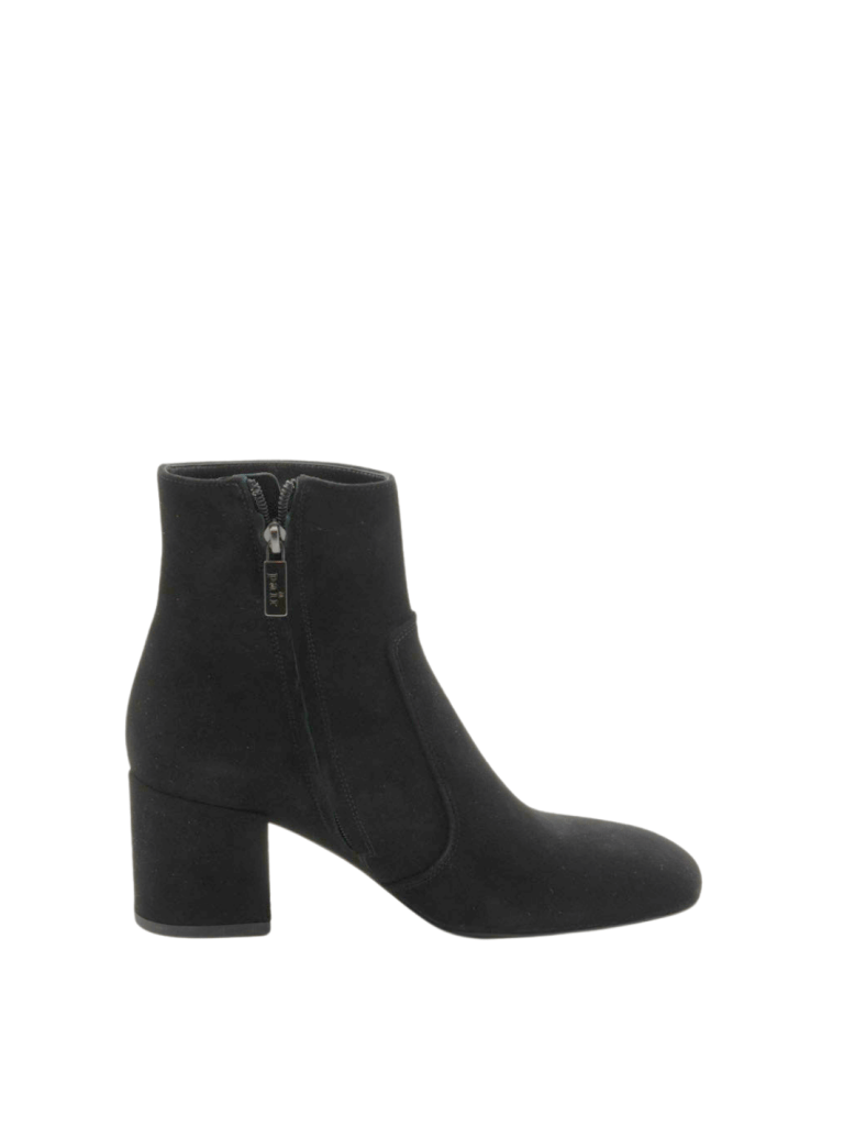 Sort Apair Blanche Halvstøvle I Ruskind Med 7cm Hæl 35 Apair