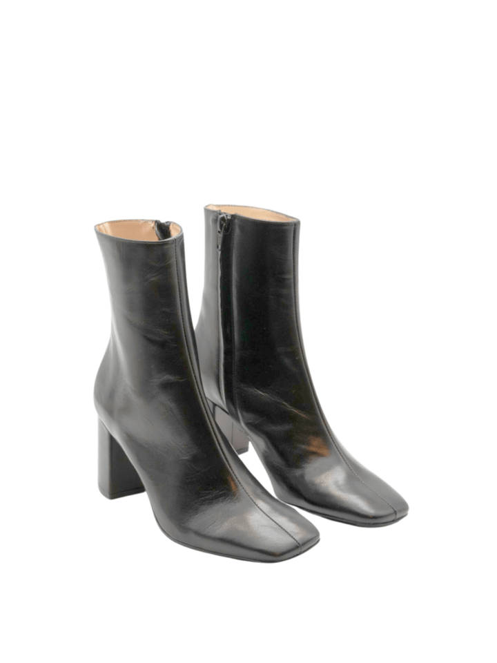 Sort Apair Brera Halvstøvle Med 7cm Hæl 35 Apair