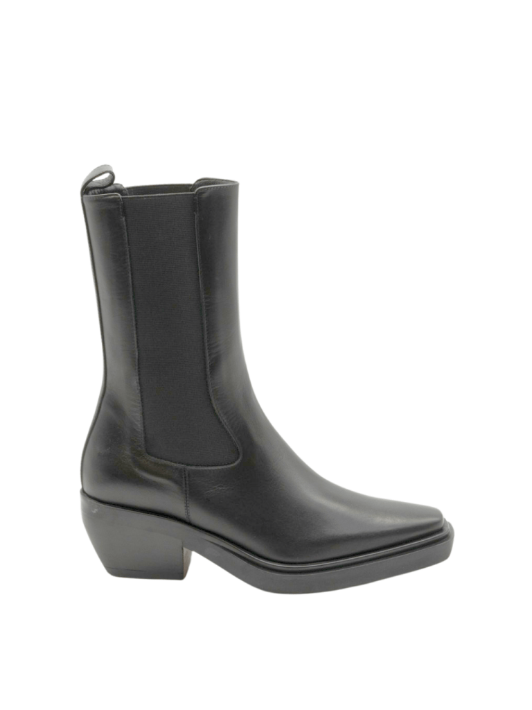 Sort Apair Cowboy Halvstøvle 35 Apair