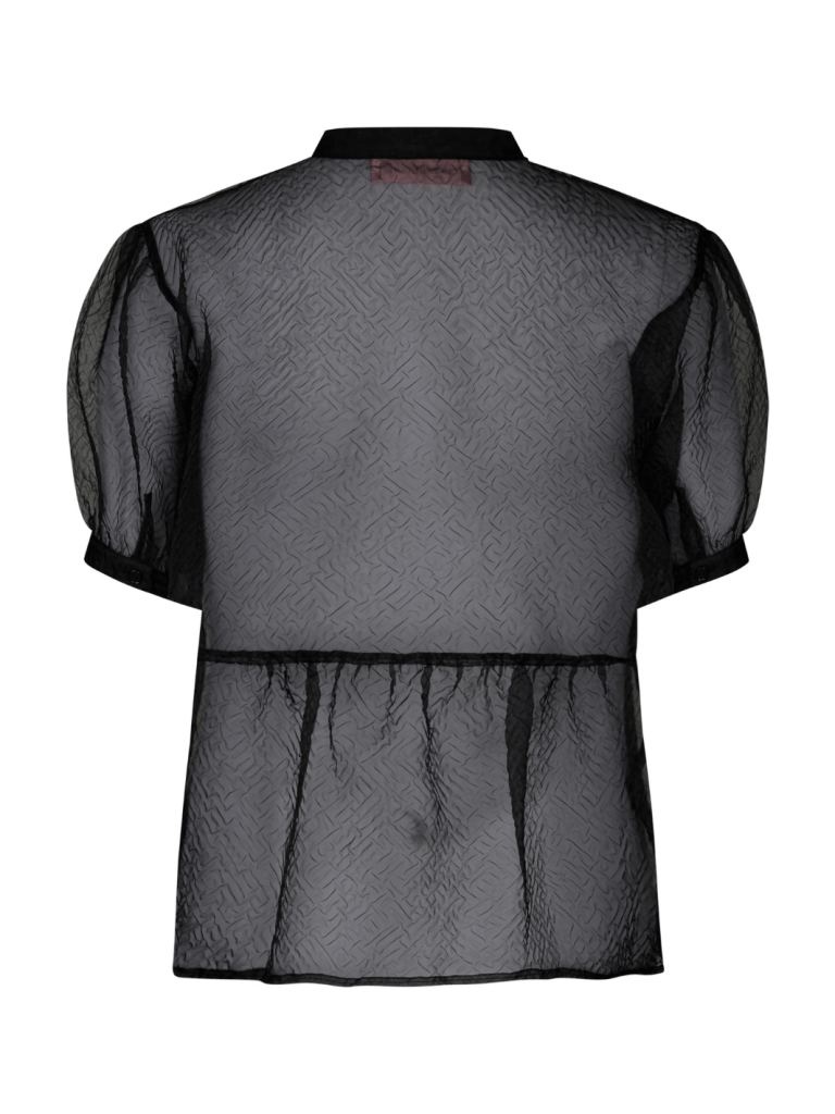 Sort Cam Transparent Custommade Skjortebluse 34/XS Custommade
