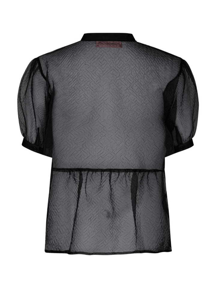Sort Cam Transparent Custommade Skjortebluse 34/XS Custommade