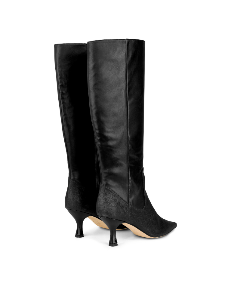 Sort Custommade Ally Støvle i Glat Skind 37 Custommade