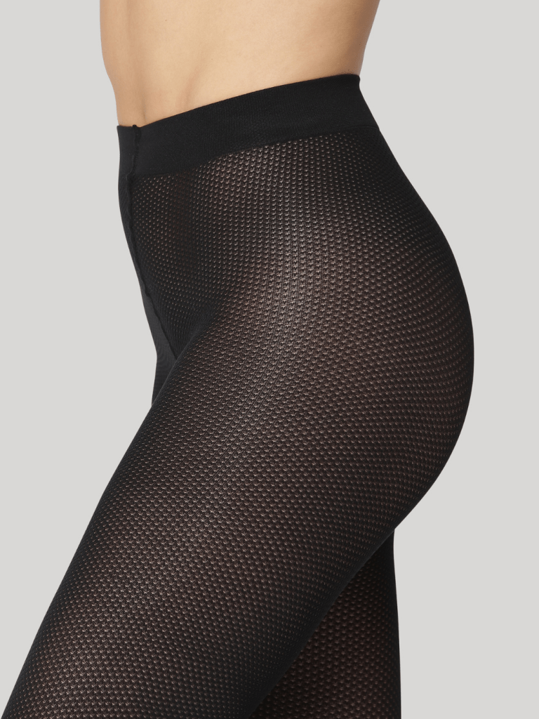 Sort Elegant Dear Denier Strømpebuks Med Hulmønster S/M Dear Denier