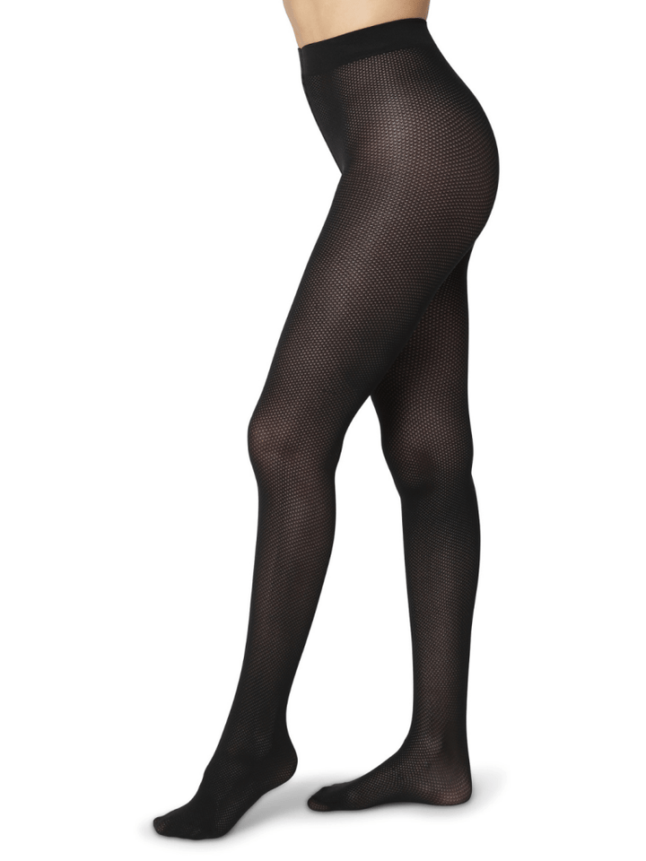 Sort Elegant Dear Denier Strømpebuks Med Hulmønster S/M Dear Denier
