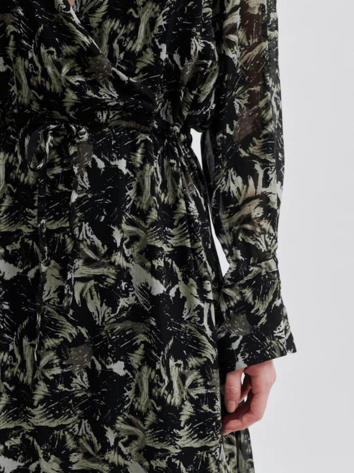 Sort Mønstret Second Female Brush Kjole XS Second Female