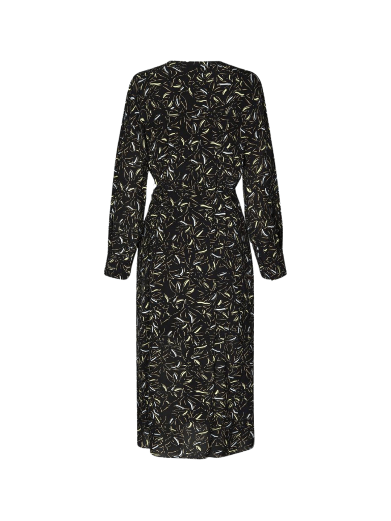 Sort Mønstret Second Female Tour Wrap Kjole XS Second Female