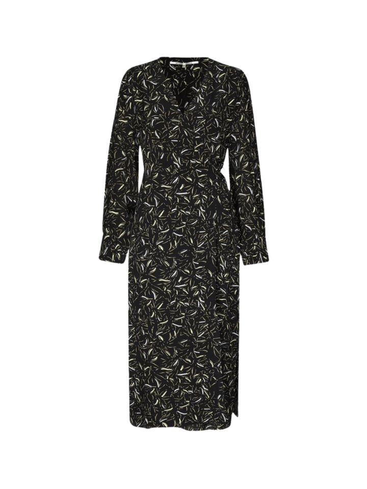 Sort Mønstret Second Female Tour Wrap Kjole XS Second Female