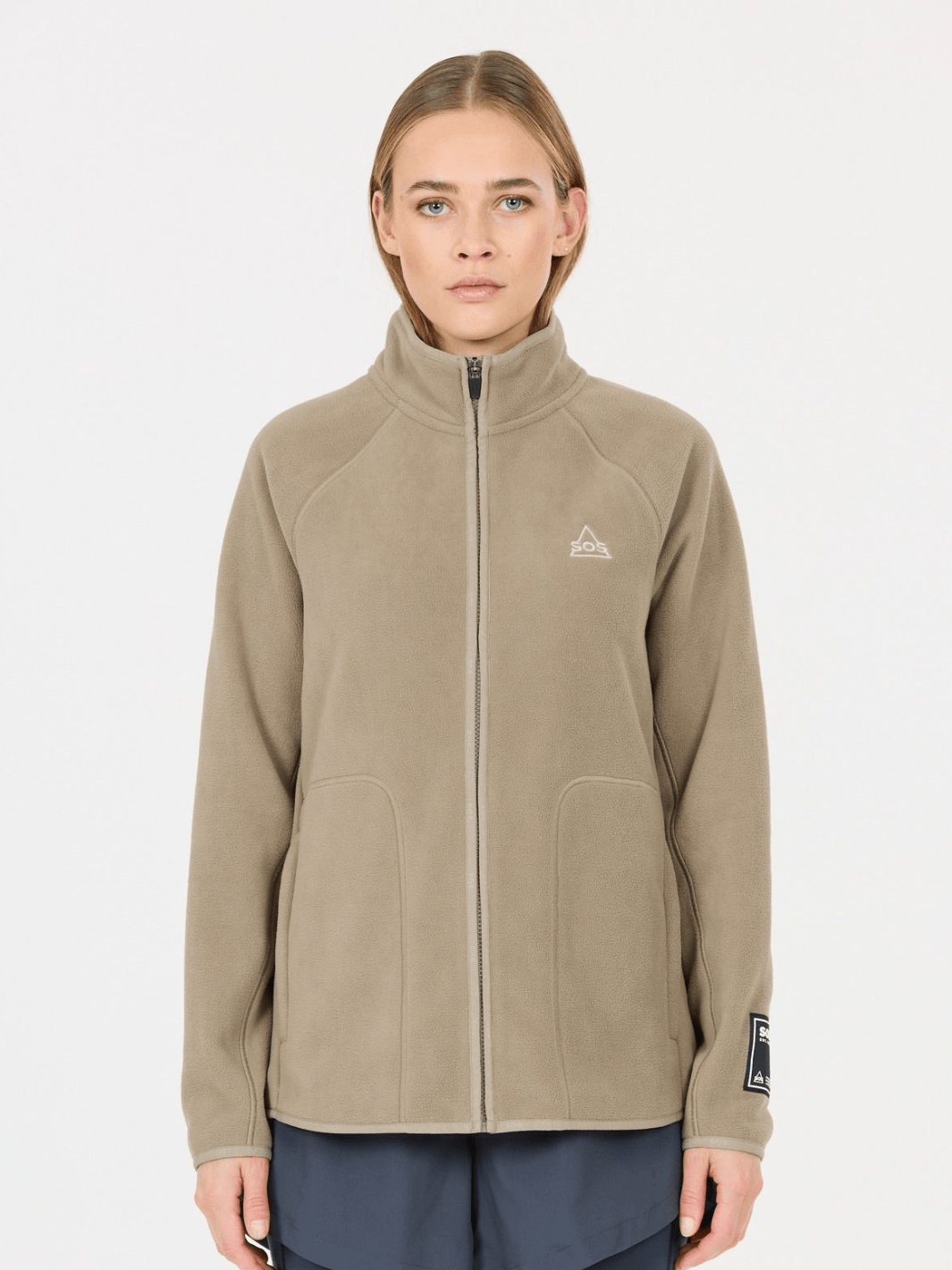 SOS Beige Munson Gennemlynet Damefleece XS SOS Sportgroup