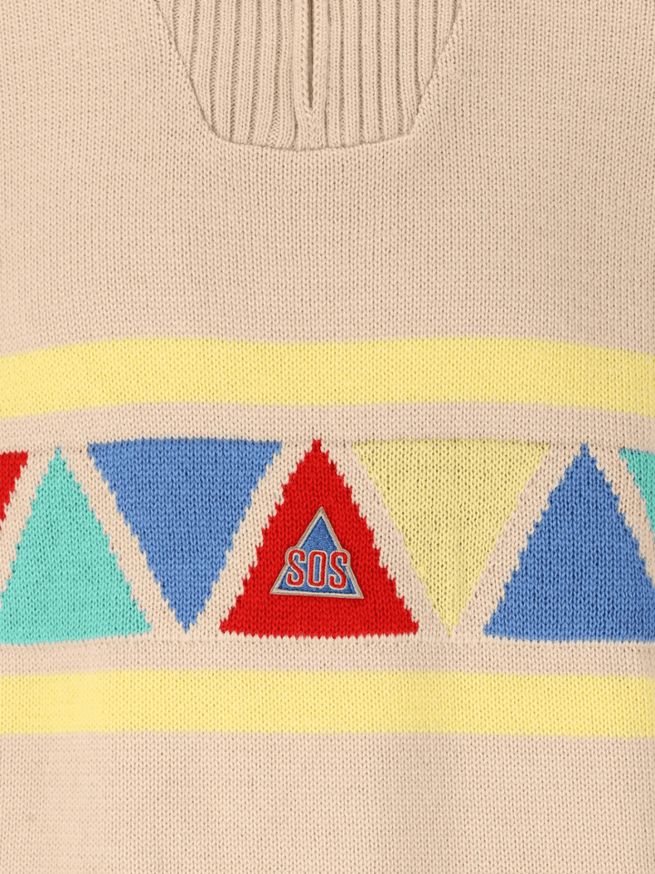 SOS Beige Uni Retro Windbreaker XS SOS Sportgroup