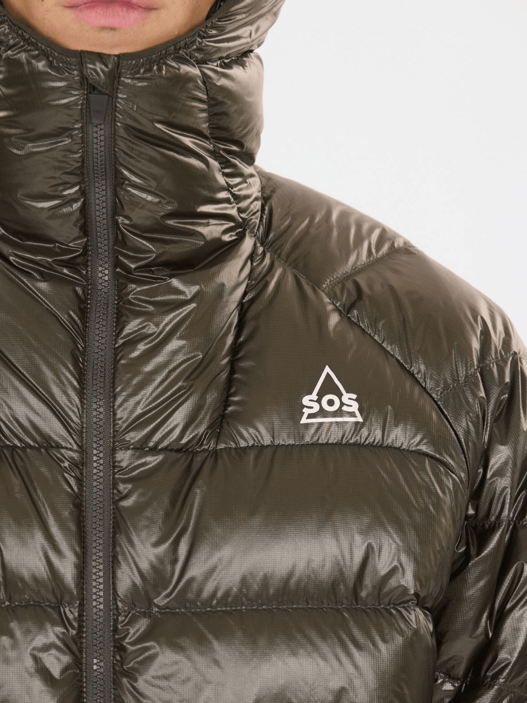 SOS Mørk Armygrøn Makalu Unisex Letvægts Dunjakke XXS SOS Sportgroup