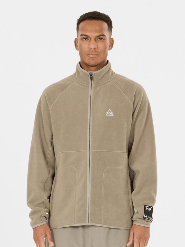 SOS Munson Fleece - Beige Herre Fleecejakke S SOS Sportgroup