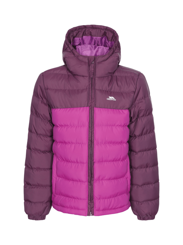 Trespass Bordeaux - Rosa Oskar Børne Dynejakke 3 - 4 år Trespass