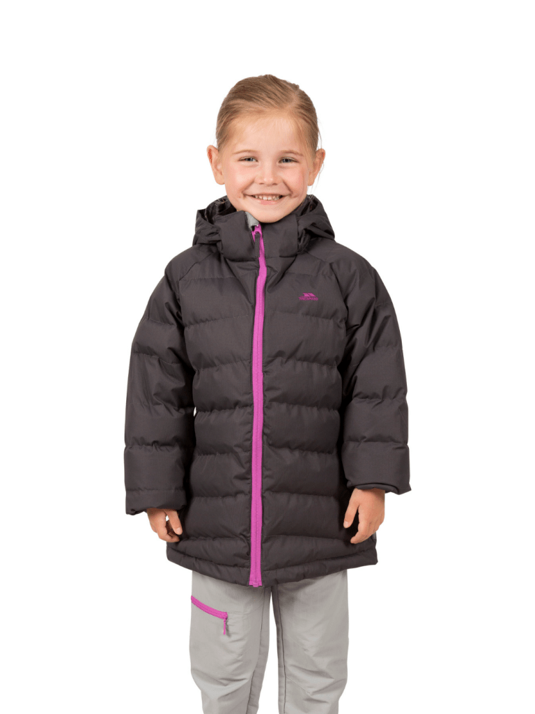 Trespass Koksgrå Amira Pige Dynejakke 3 - 4 år Trespass