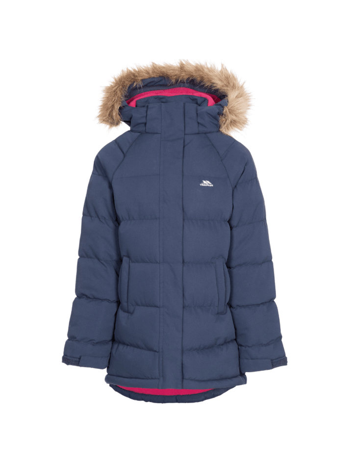 Trespass Mørkeblå Unique Pige Dynejakke 3 - 4 år Trespass