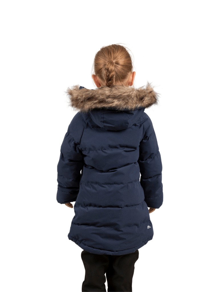 Trespass Mørkeblå Unique Pige Dynejakke 3 - 4 år Trespass