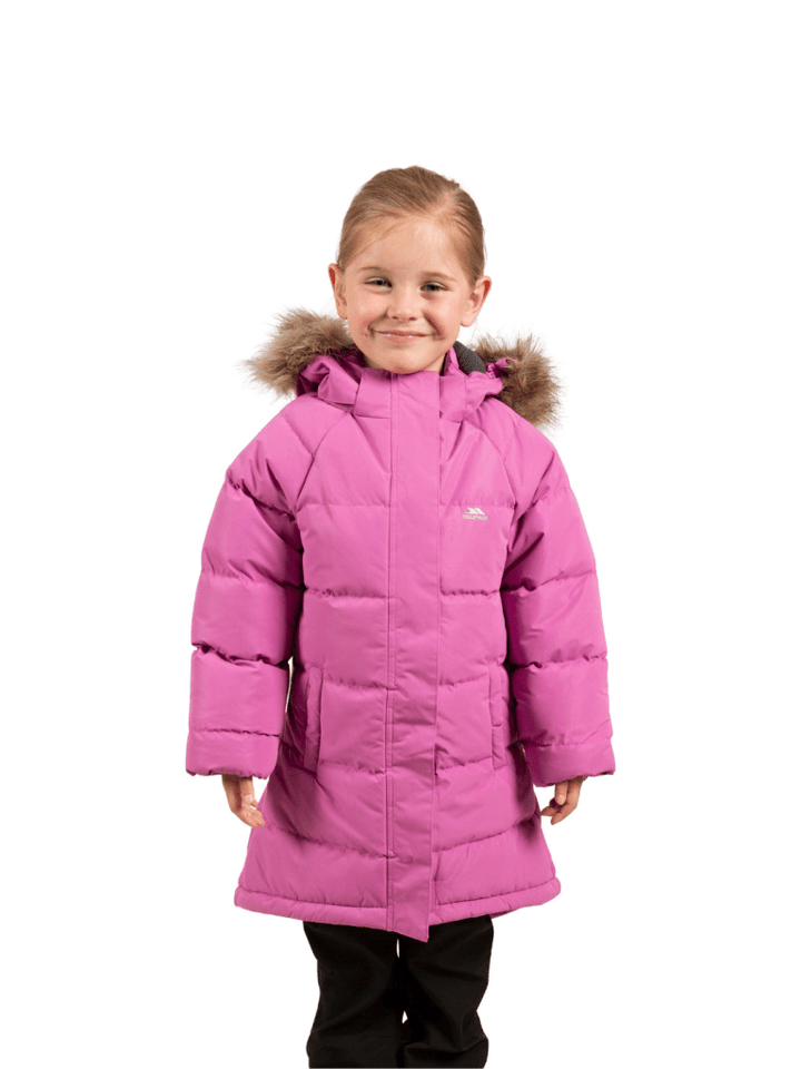 Trespass Pink Unique Pige Dynejakke 3 - 4 år Trespass