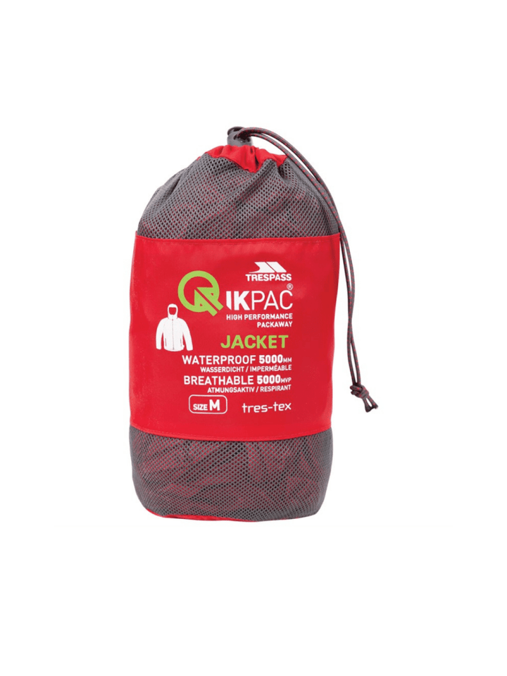 Trespass Rød Qicpac Unisex Regnjakke Rød Trespass