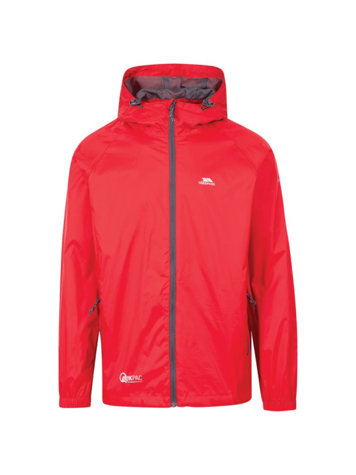 Trespass Rød Qicpac Unisex Regnjakke Rød Trespass