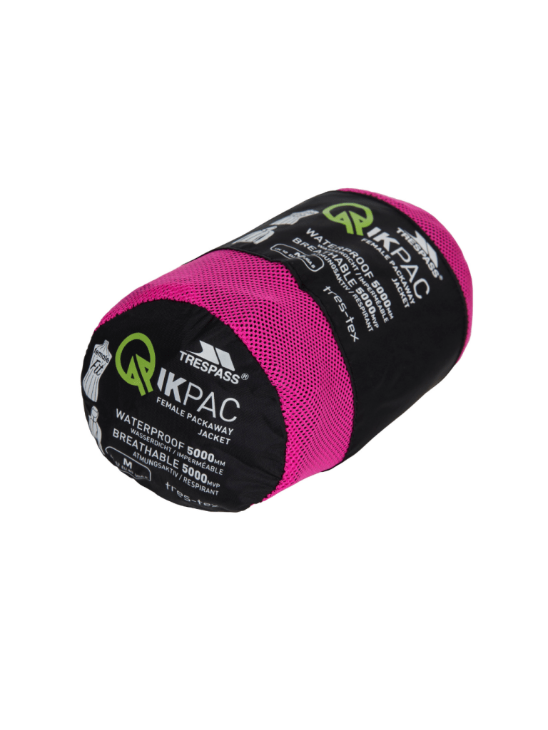 Trespass Sort Qicpac Dameregnjakke Sort Trespass