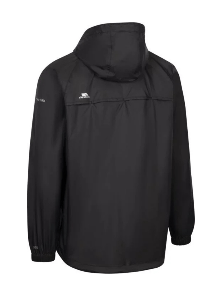 Trespass Sort Qicpac Unisex Regnjakke Sort Trespass