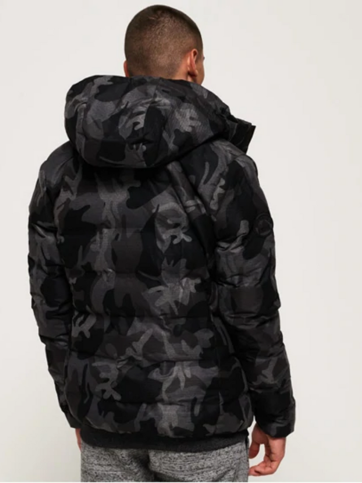 Sort/Grå  Superdry Puffer Herre Camo Jakke