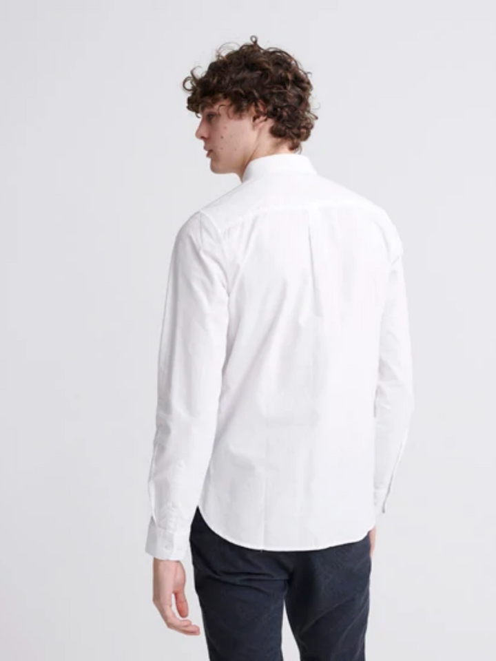 Hvid Klassisk Superdry Oxford Skjorte