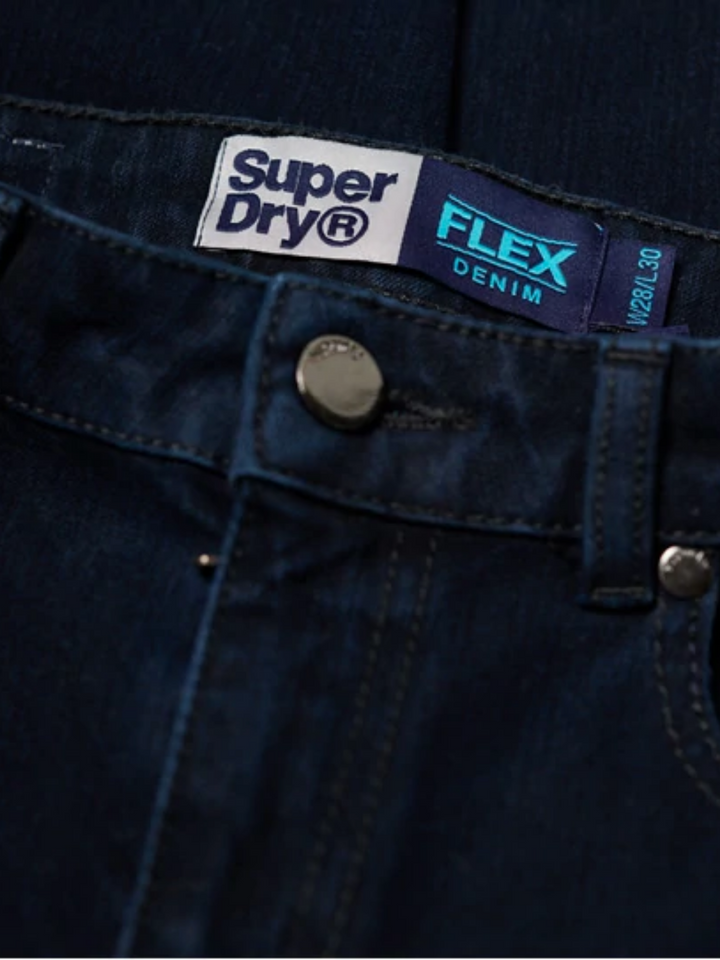 Blå/Sort Slim fit Superdry Dame Jeans