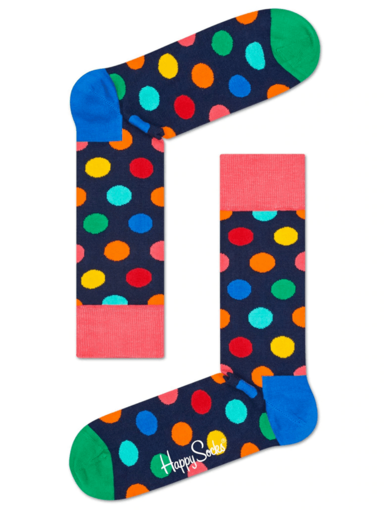 4 - Pack Prikket Happy Socks Gaveæske Til Ham 41 - 46 Happy Socks