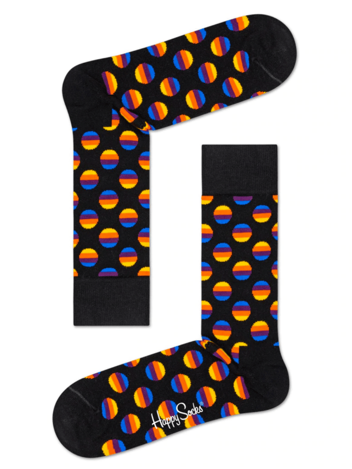 4 - Pack Prikket Happy Socks Gaveæske Til Ham 41 - 46 Happy Socks