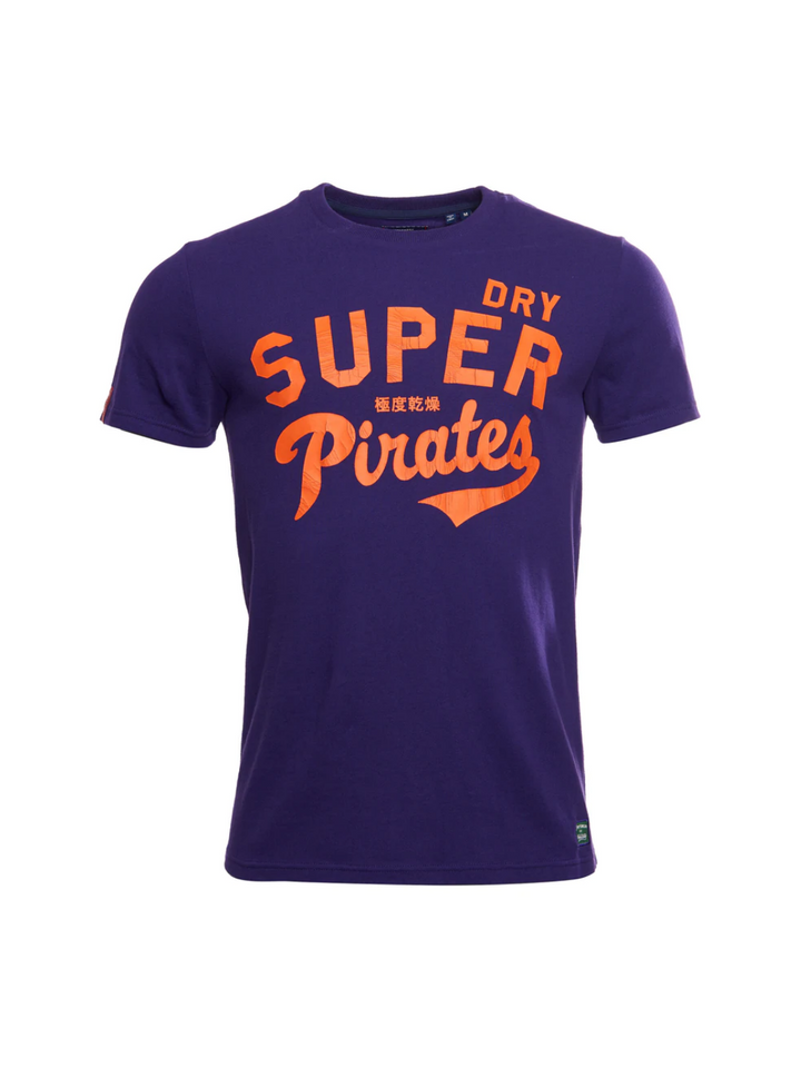 Lilla Superdry Collegiate Graphic Herre T-Shirt