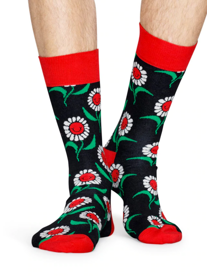 Rød Blomstret Happy Socks Til Ham & Hende