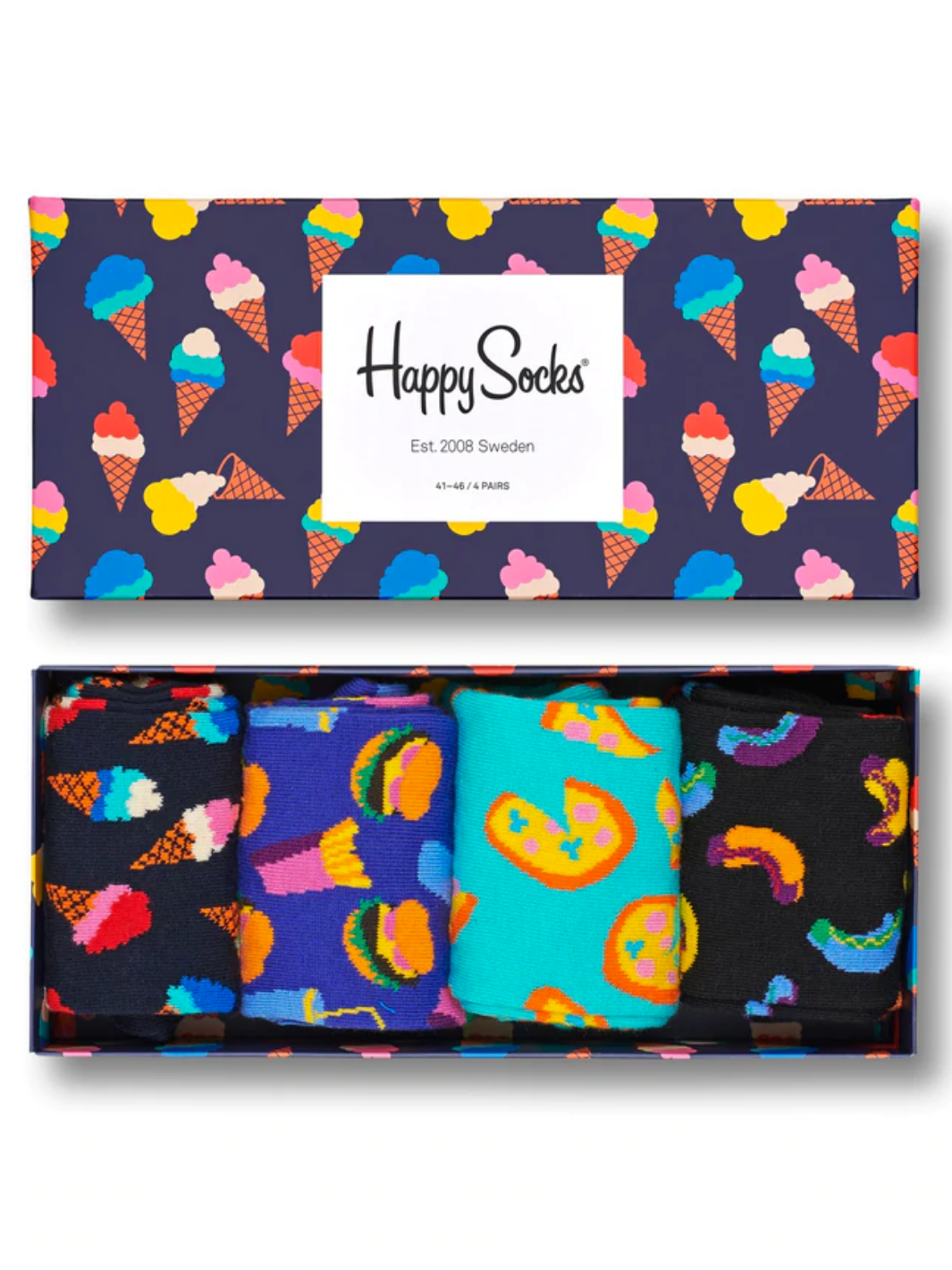 Happy Socks Junk Food Gaveæske Til Ham & Hende