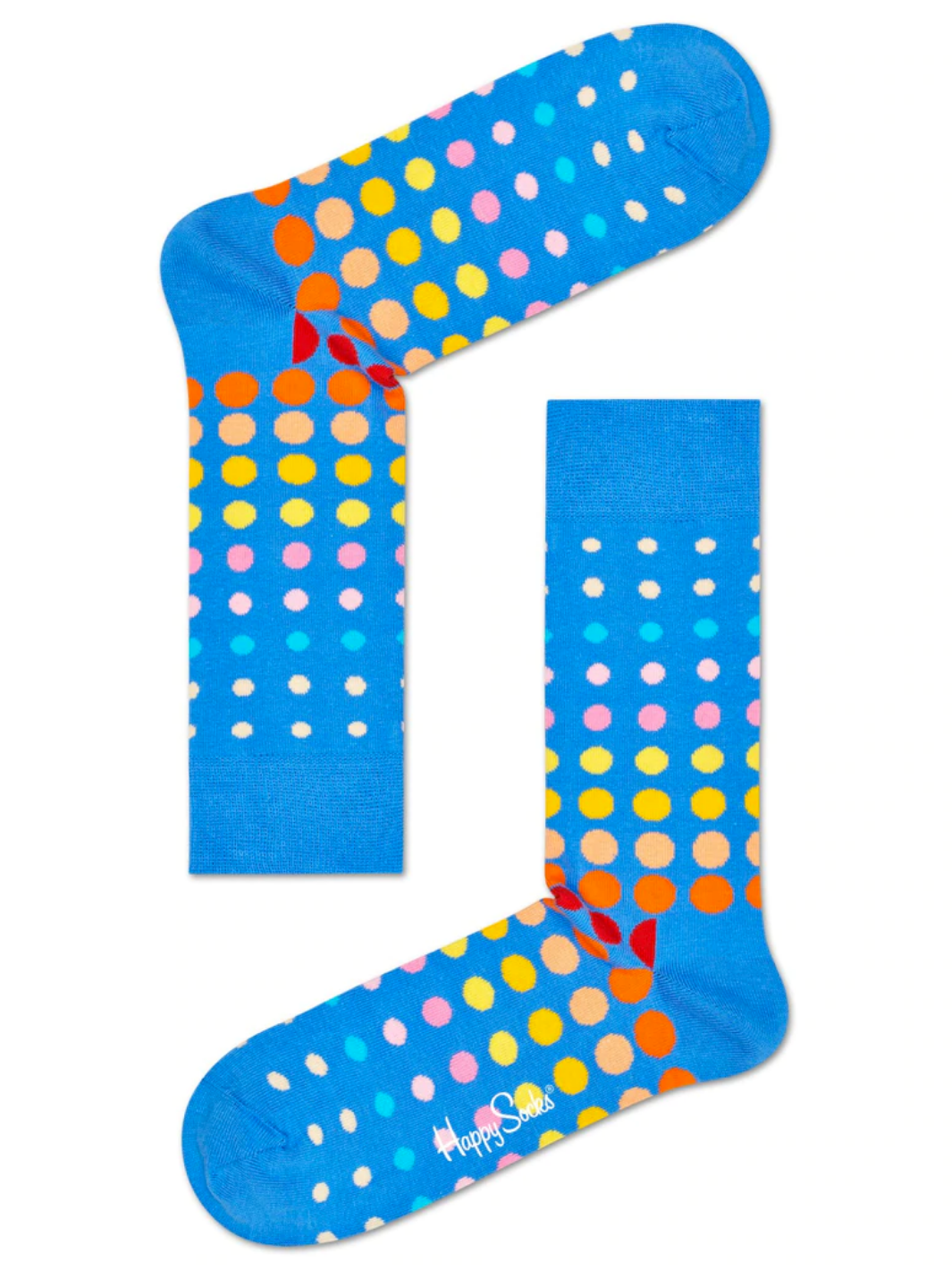 Blå Faded Disco Happy Socks