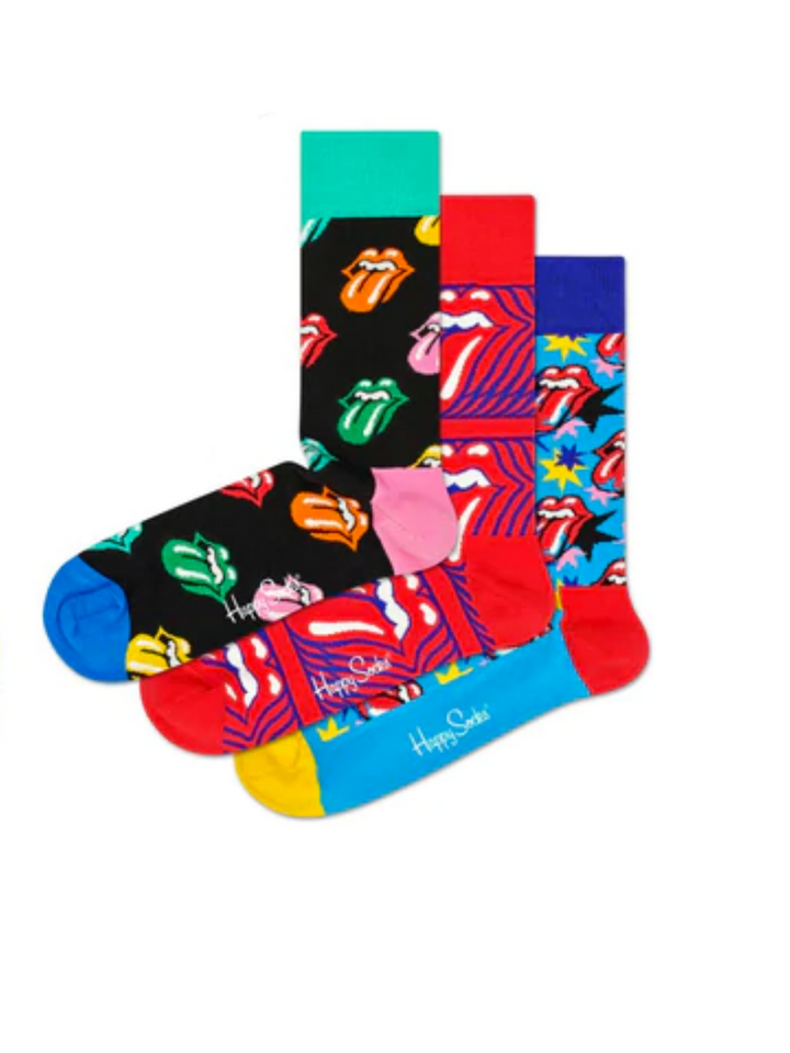 Happy Socks 3-Pack Rolling Stones Gaveæske Til Ham