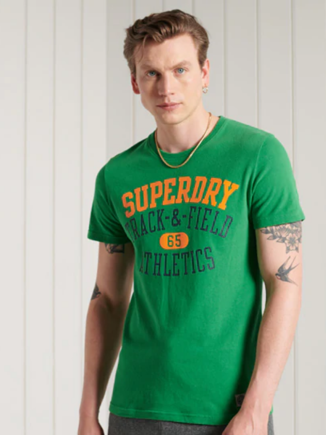 Grøn Superdry Track & Field Graphic T-Shirt