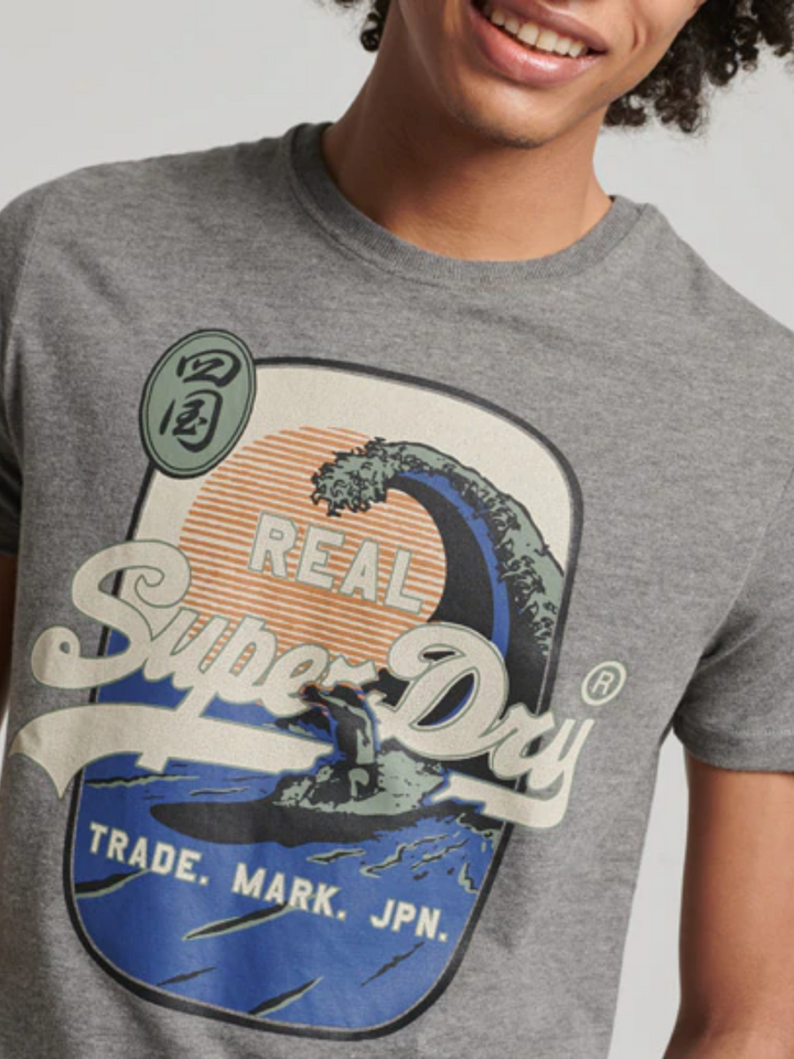 Vintage Grå Superdry T-Shirt
