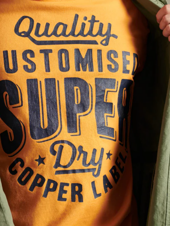 Orange Superdry Workwear Graphic  T-Shirt